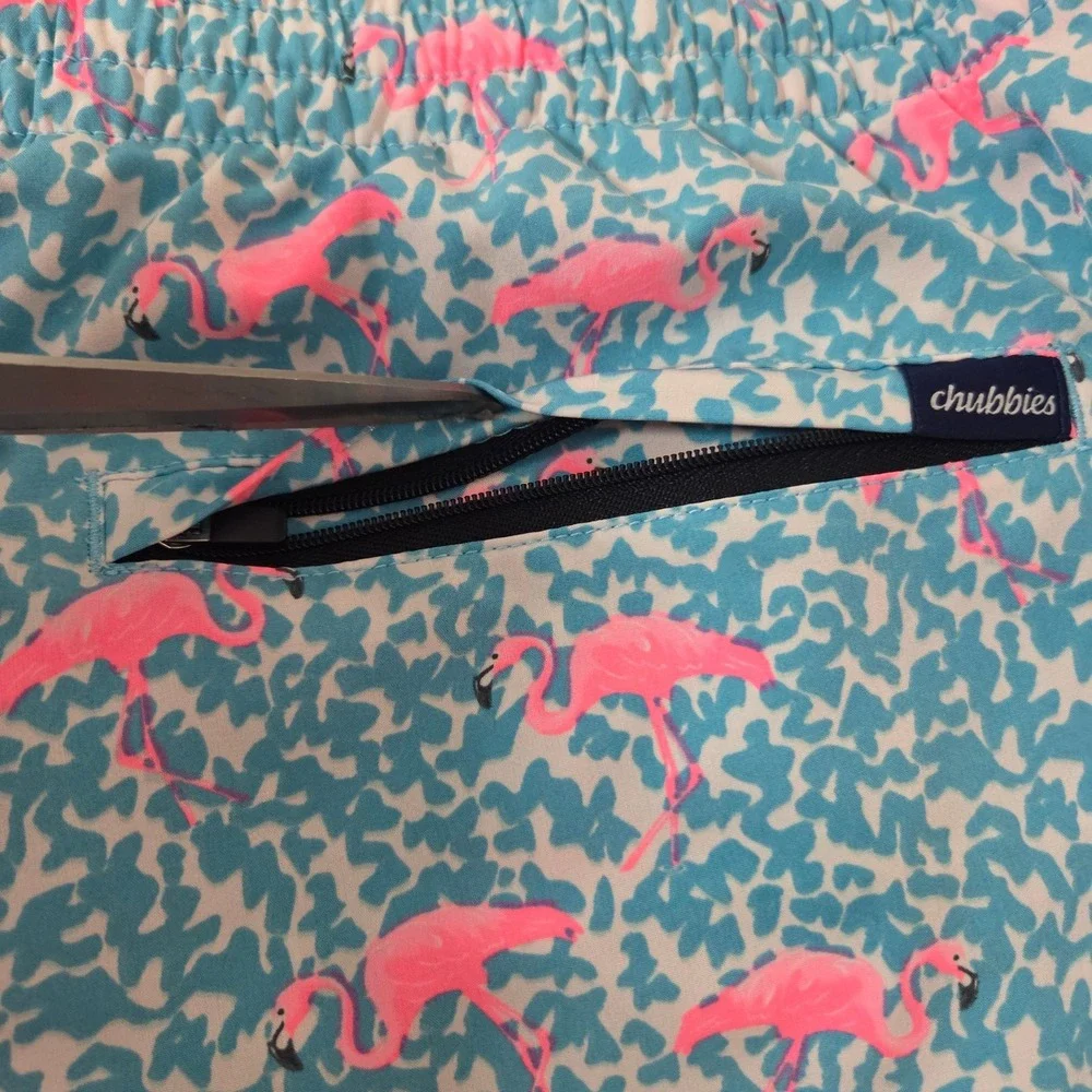 Chubbies Mens XXL Flamingo Swim Trunks Shorts 7